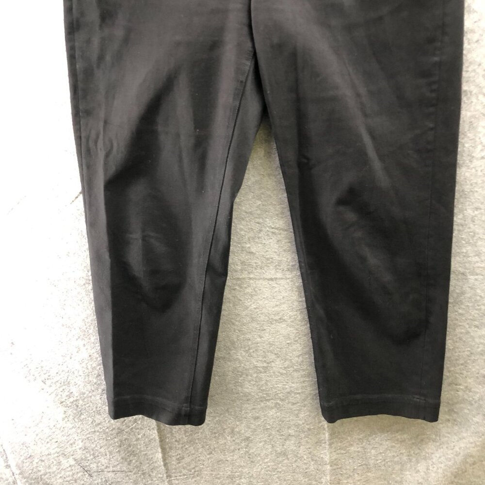Everlane Cropped Straight Regular‎ Pants Womens 8 Black Stretch High Rise - Picture 4 of 10